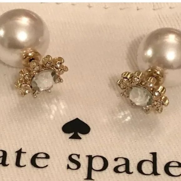 ★New 14K Kate Spade Reversible Pearl Earrings★ - Picture 7 of 9